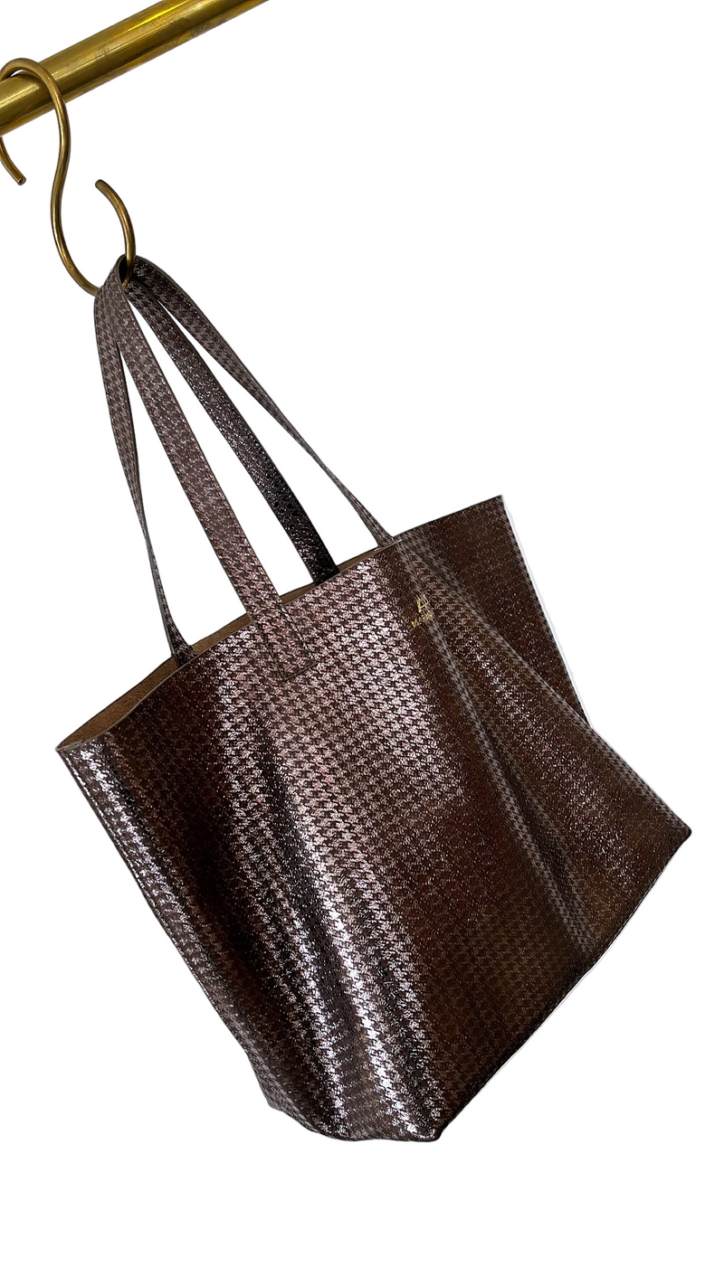 Pool Pewter and Copper Shopping Bag