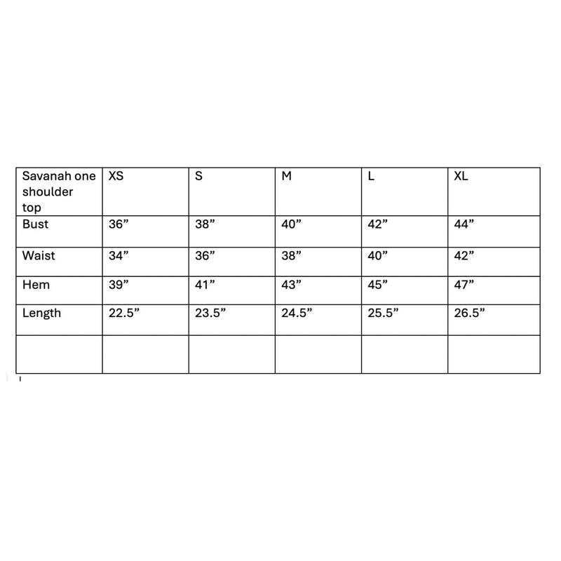 SAVANAH One-Shoulder Statement Sleeve Top