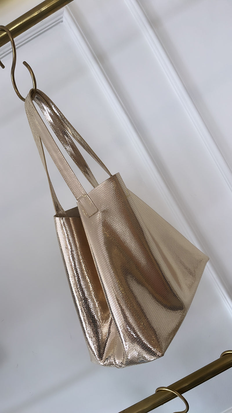 Egola Gold Shopping Bag