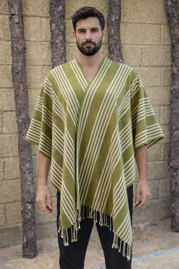 Handwoven Cotton Loom Poncho