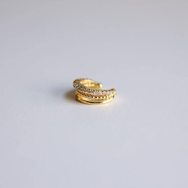 Ear Cuff 3 Row Crystal