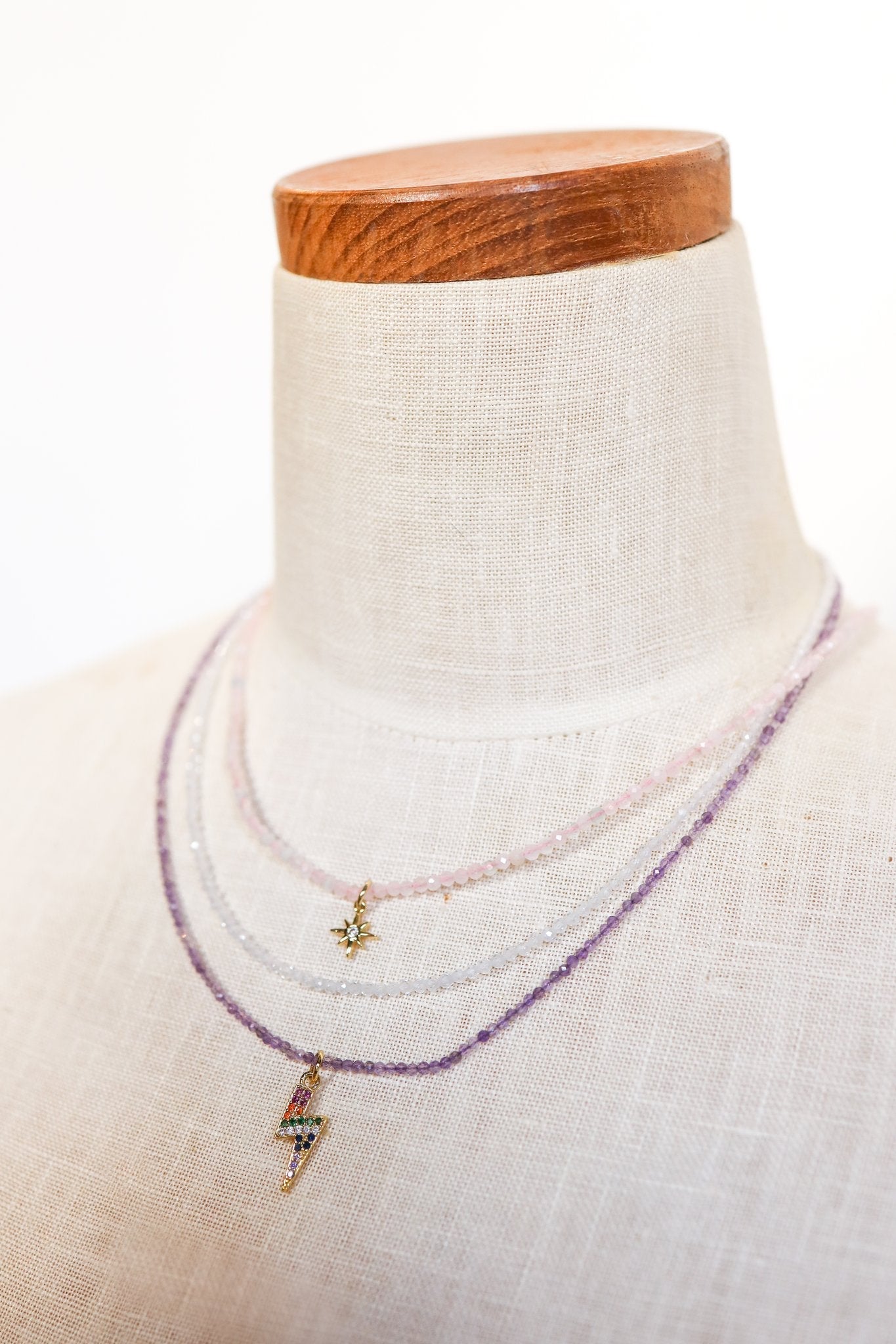 Crystal Necklace White Zircon
