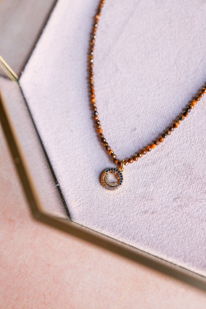 Crystal Necklace Tigers Eye