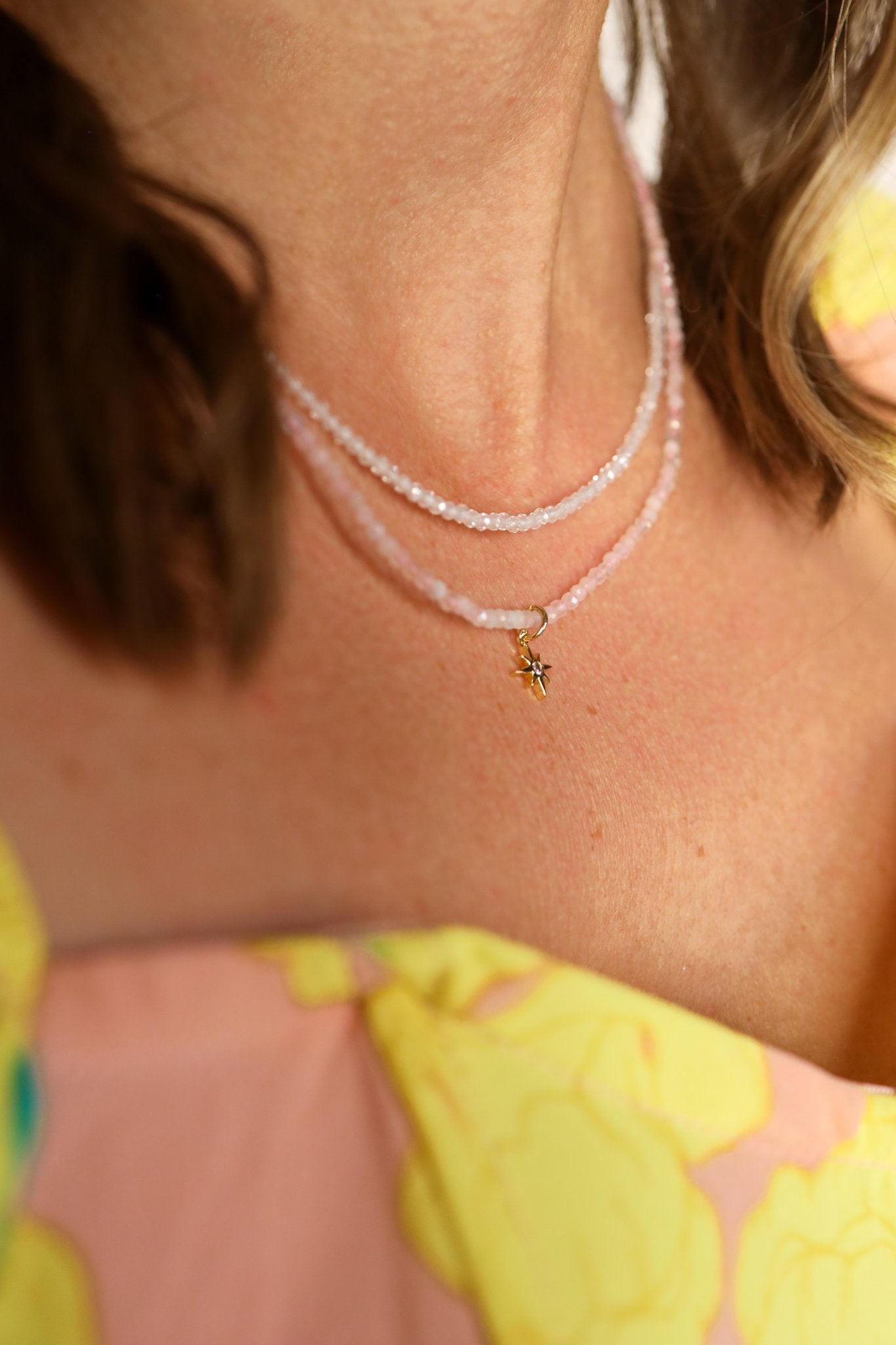 Crystal Necklace White Zircon