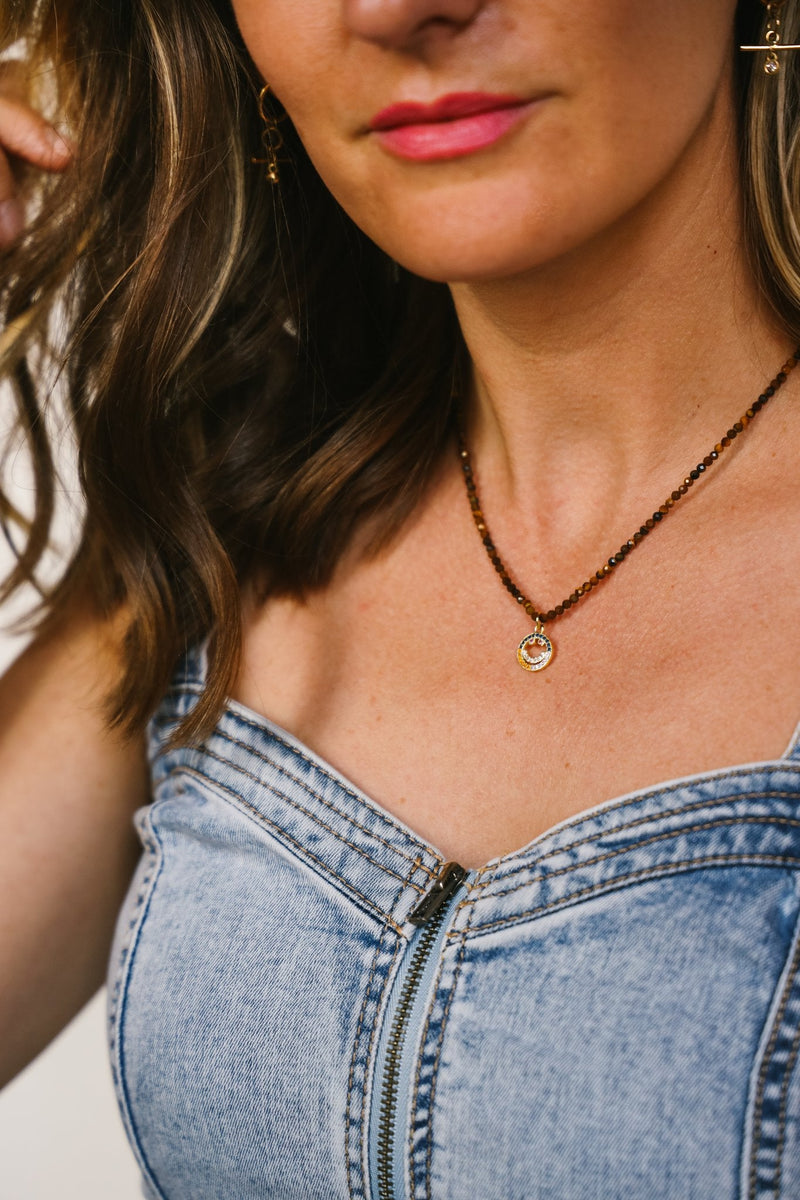 Crystal Necklace Tigers Eye