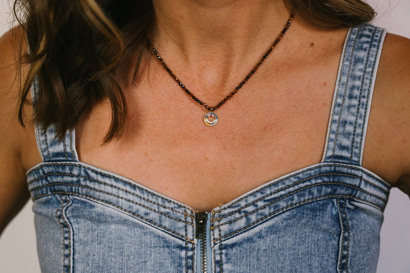 Crystal Necklace Tigers Eye