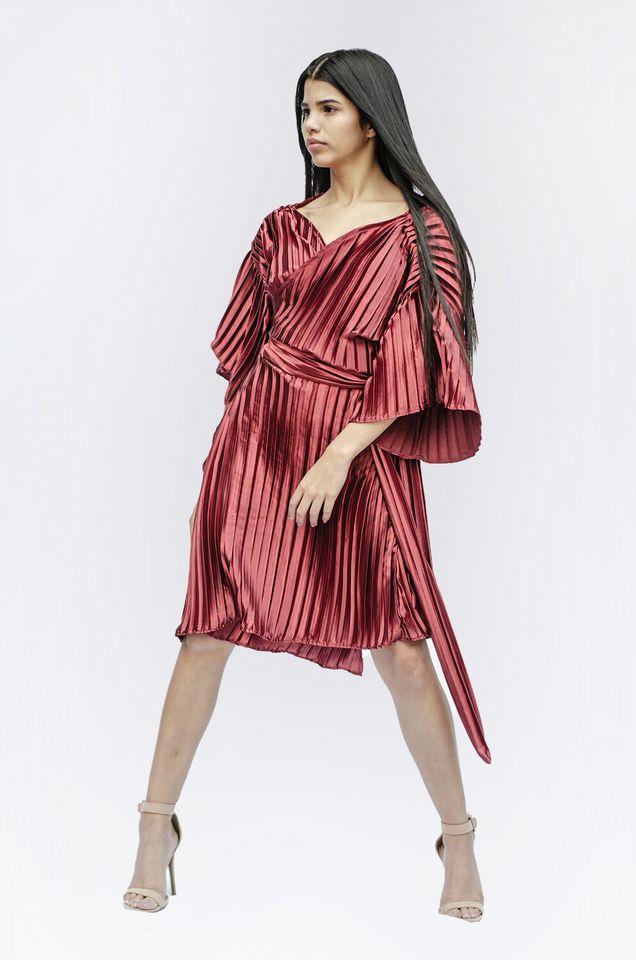 Silk Ancestral Pleated Dress