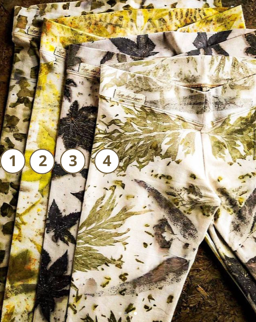 Botanical Leggings – Eco Print with Organic Plants