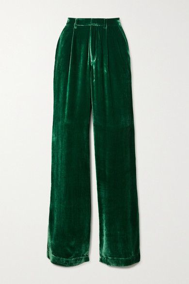 Velvet Wide Leg Palazzo Pants