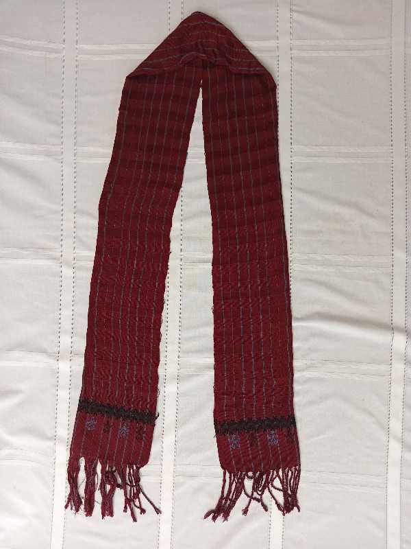 Burgundy Handwoven Scarf