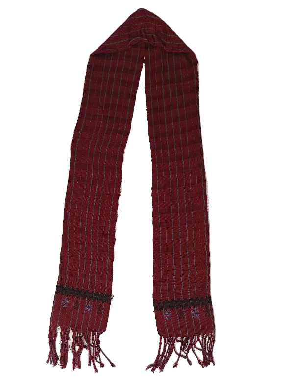 Burgundy Handwoven Scarf