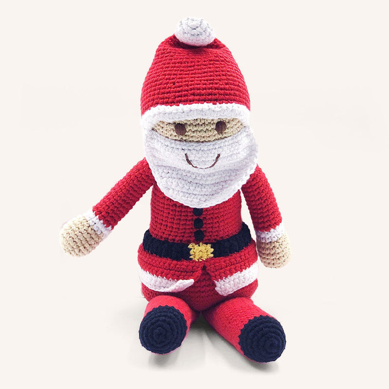 Handmade Santa Doll Rattle - Large