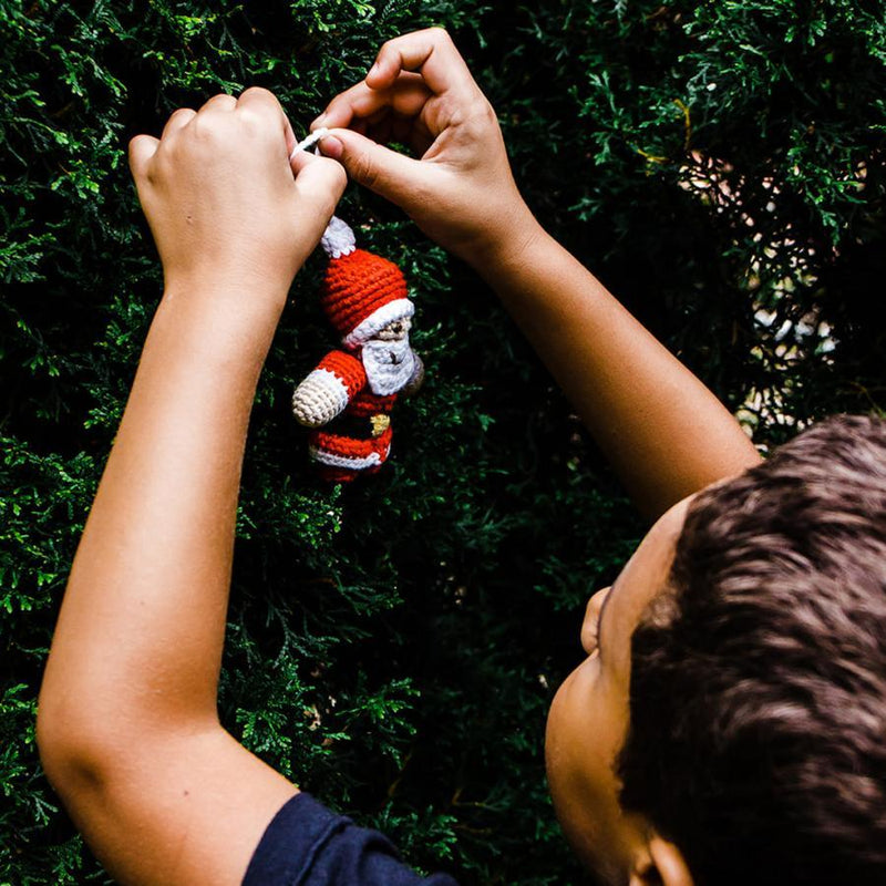 Handmade Crochet Santa Ornament – Fair Trade Holiday Decor