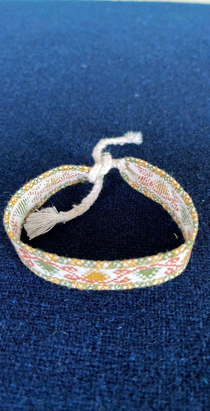 Hand-Embroidered Corn Motif Bracelet
