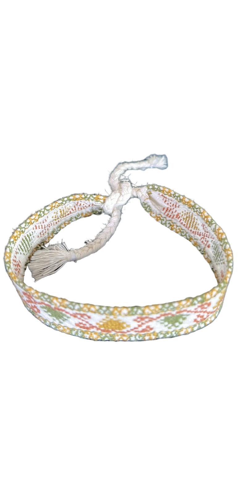 Hand-Embroidered Corn Motif Bracelet