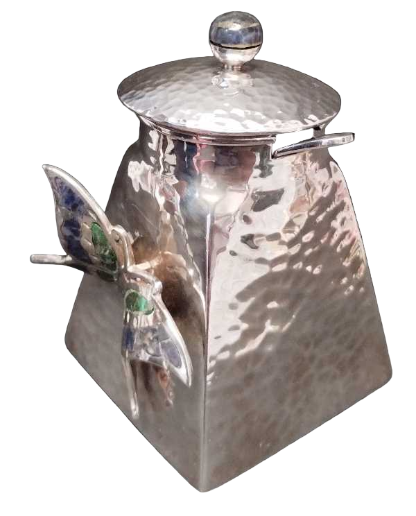 Butterfly Silver Sugar Bowl