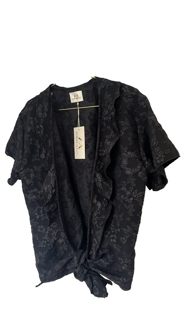 Collared Blouse With Flowers