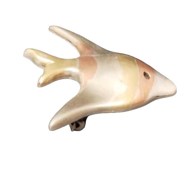 Pufferfish Brooch in Married Metals