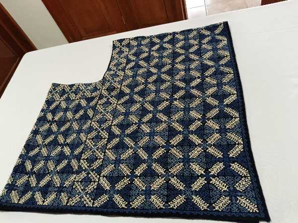 Superfine Huipil in Fermented Indigo Tones