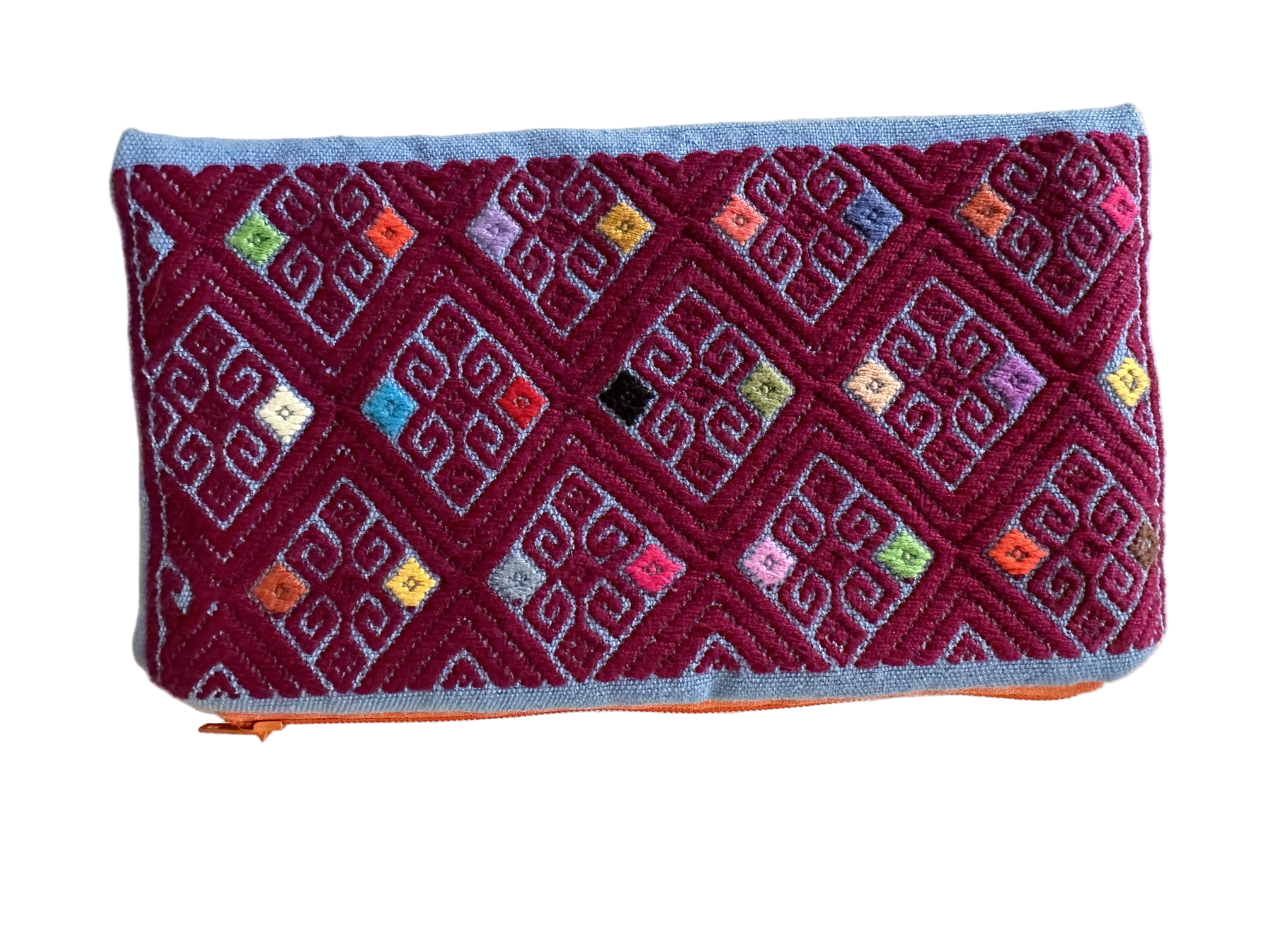 Cotton Make-up Bag - Magenta/Blue