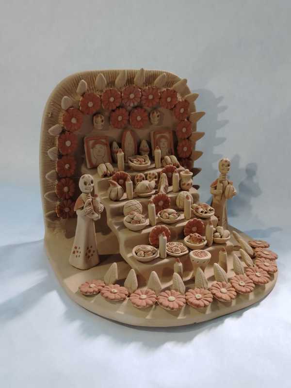 Day of the Dead Altar Scene in Clay