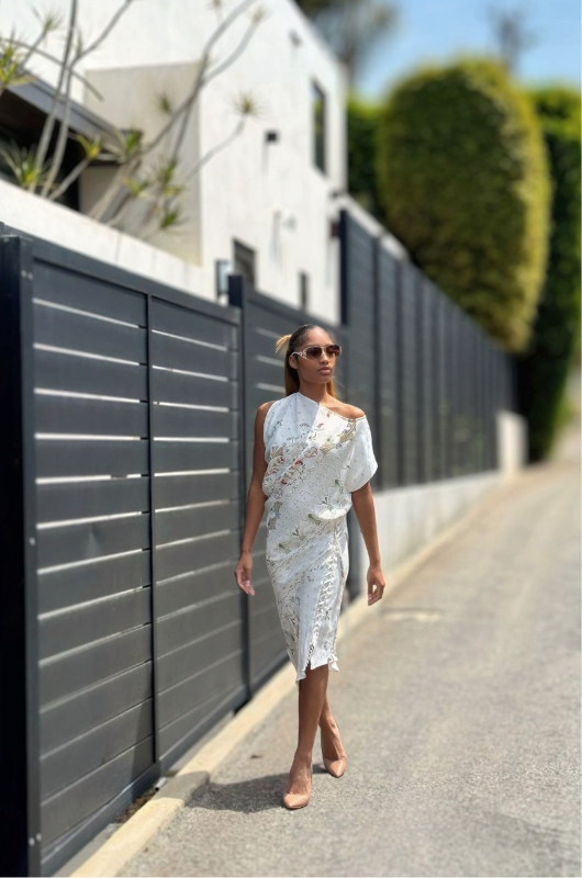 White Lotus Bias Dress