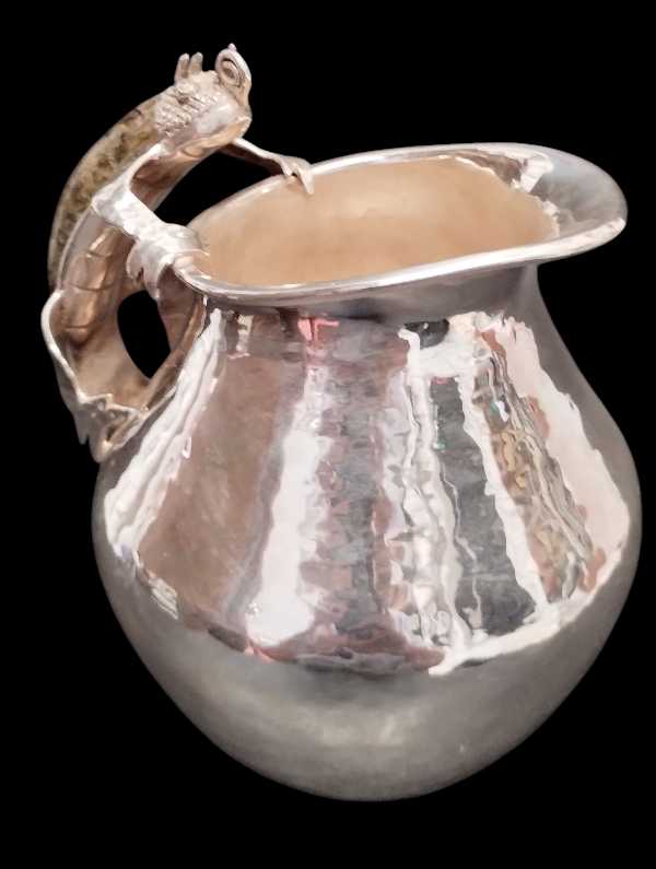 Ball Creamer with Chameleon Design and Spoon