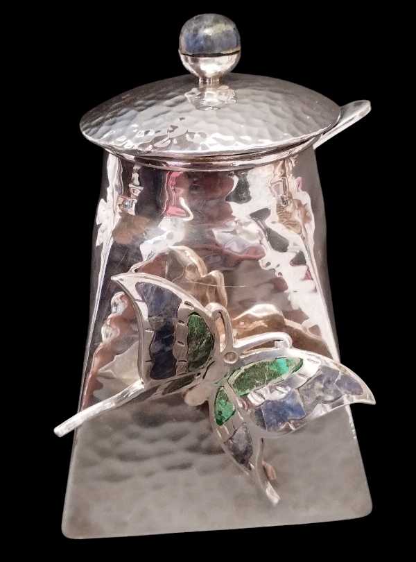 Butterfly Silver Sugar Bowl