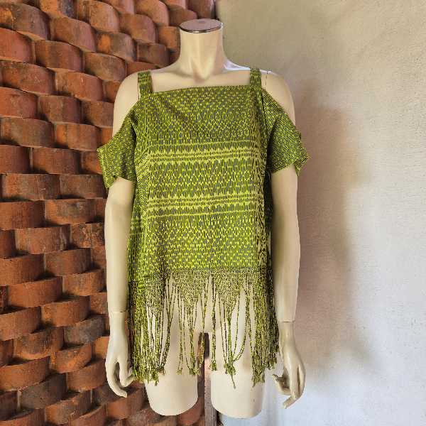 Handwoven Fringe Strap Blouse