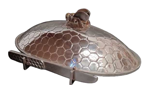 Bee-Inspired Honeycomb Butter Dish