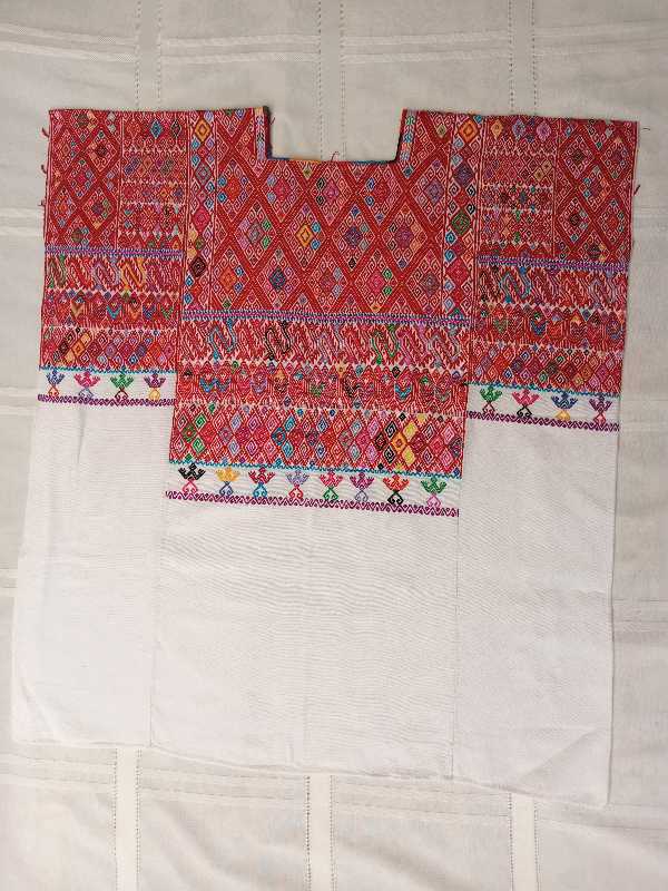 Handwoven Huipil with Geometric Motifs