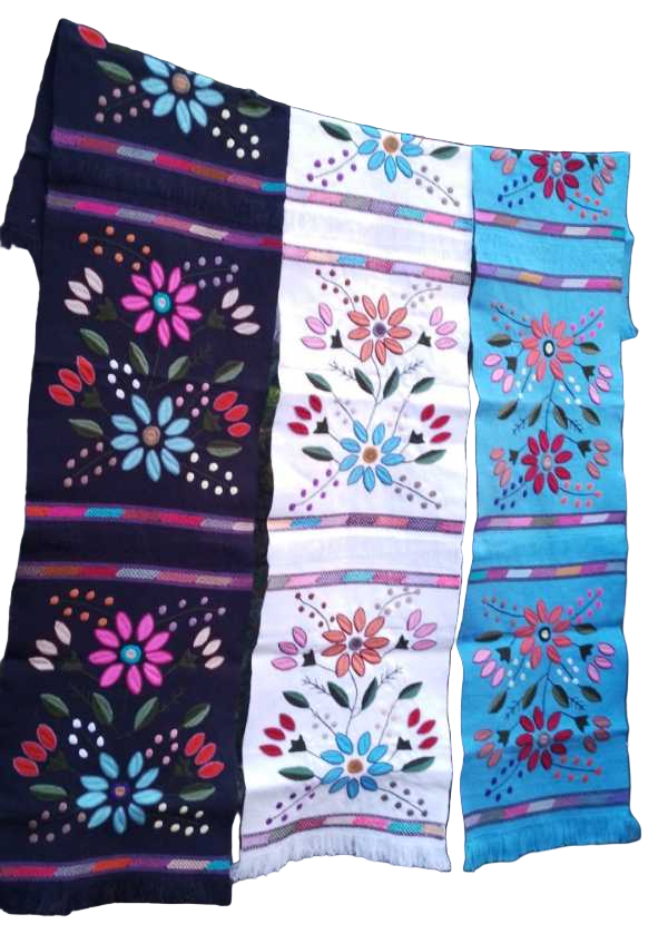 Handwoven Napkins with Colorful Embroidery