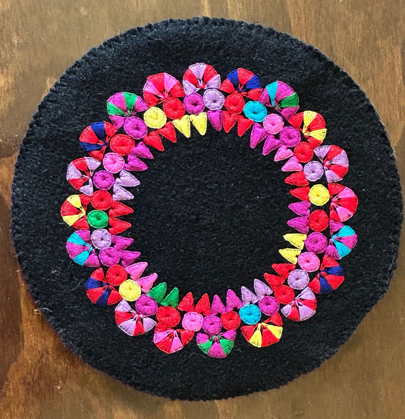 Wool Tortilla Warmer with Felt Lining