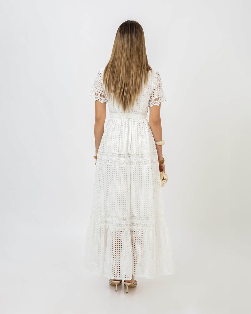 Embellished V-Neck Maxi Dress