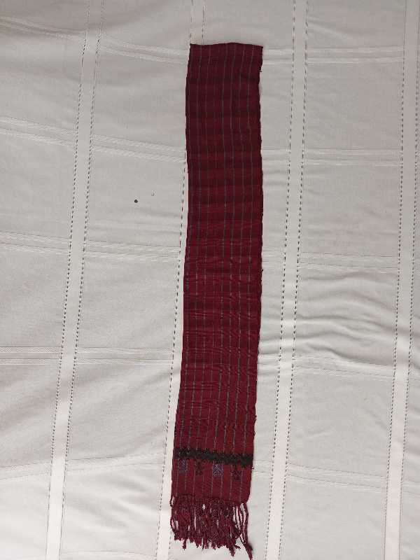 Burgundy Handwoven Scarf