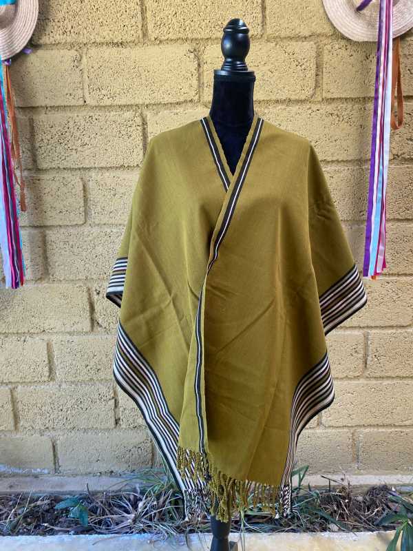 Handwoven Cotton Loom Poncho