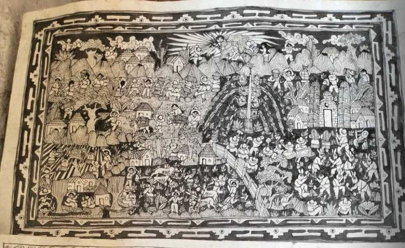 Hand-Painted Amate Paper with Indigenous Traditions