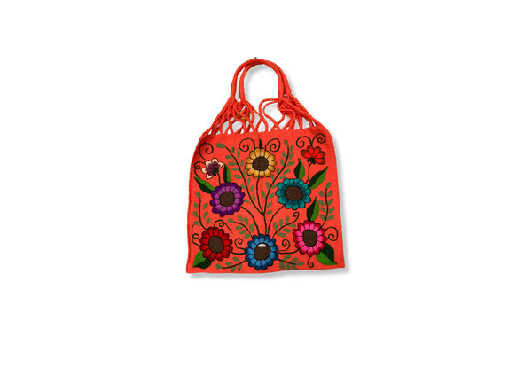 Tote Bag with Flower Designs