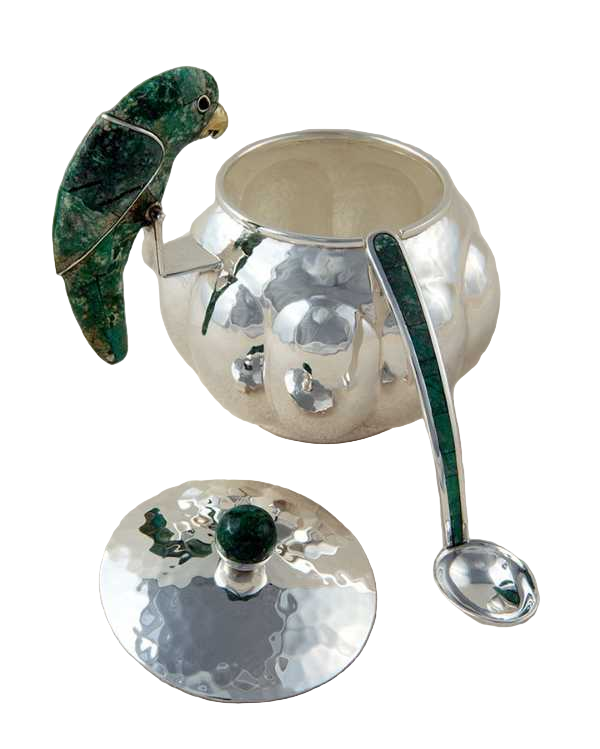 Sugar Bowl with Parrot Accent