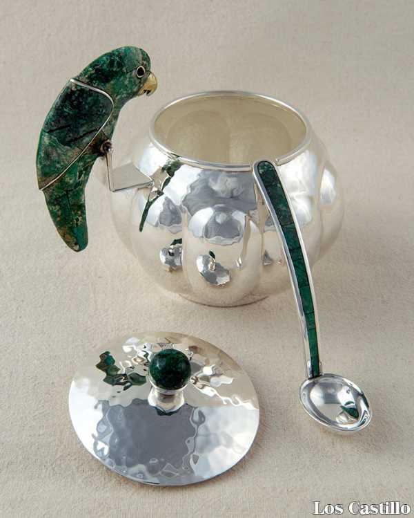 Sugar Bowl with Parrot Accent