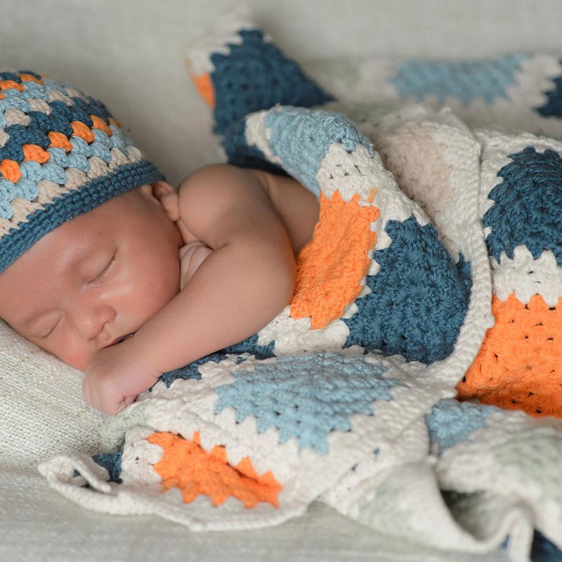 Organic Granny Square Blanket