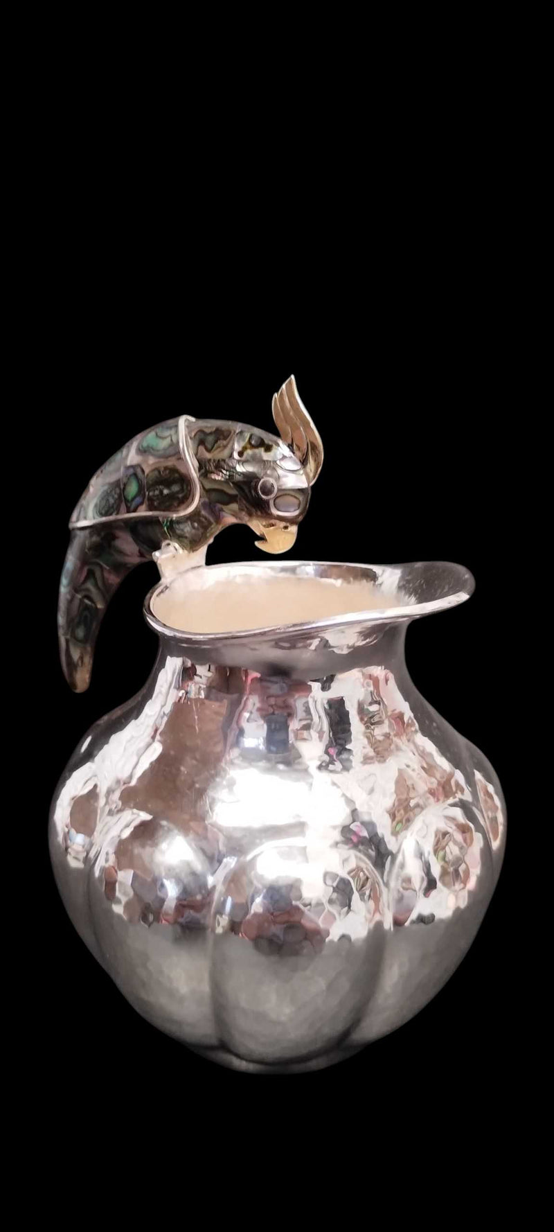 Cockatoo Creamer with Abalone Shell