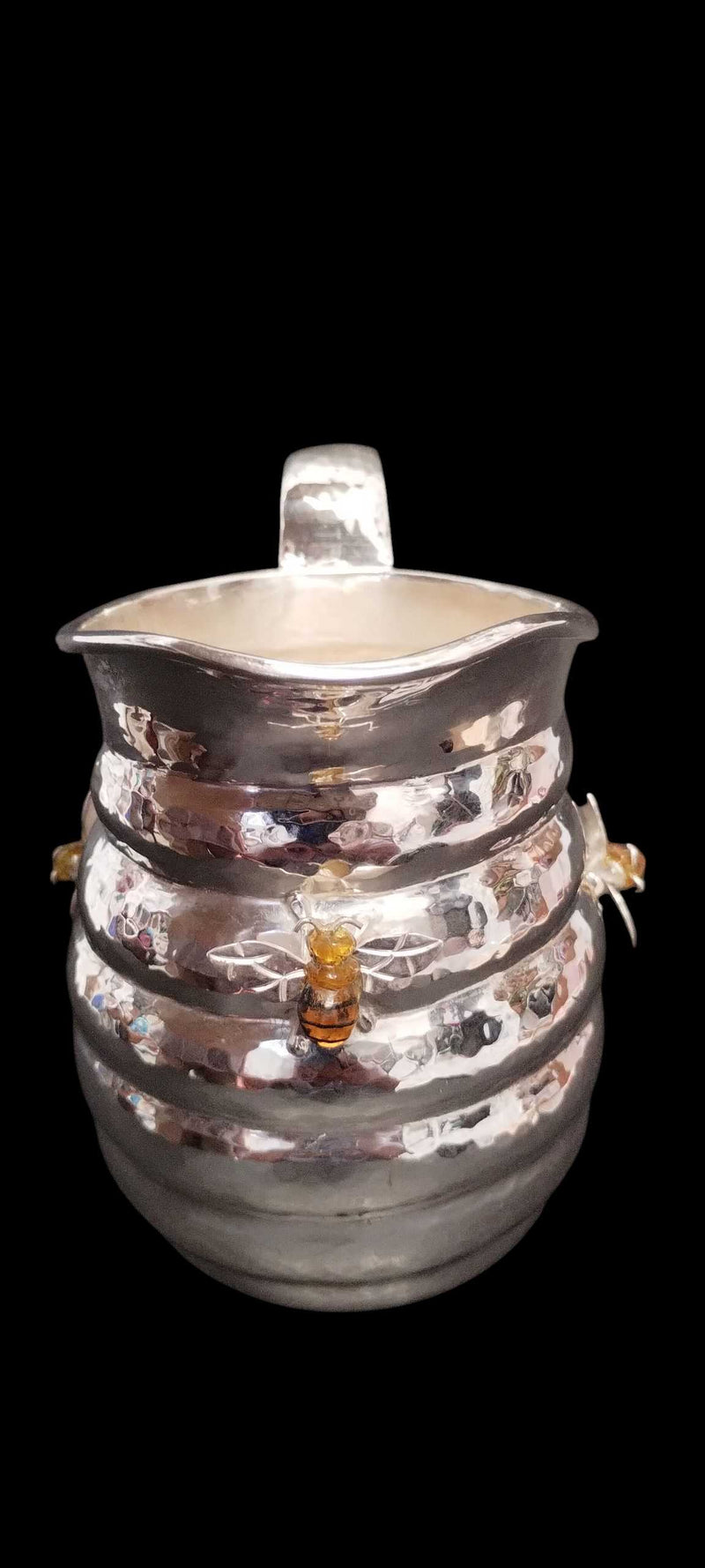 Honeycomb Creamer with Bees