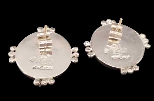 Circle Malachite Earrings