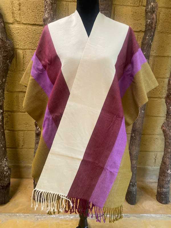 Handwoven Cotton Loom Poncho