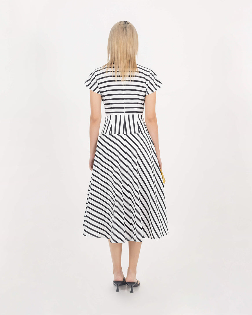 V-Neck Midi Dress