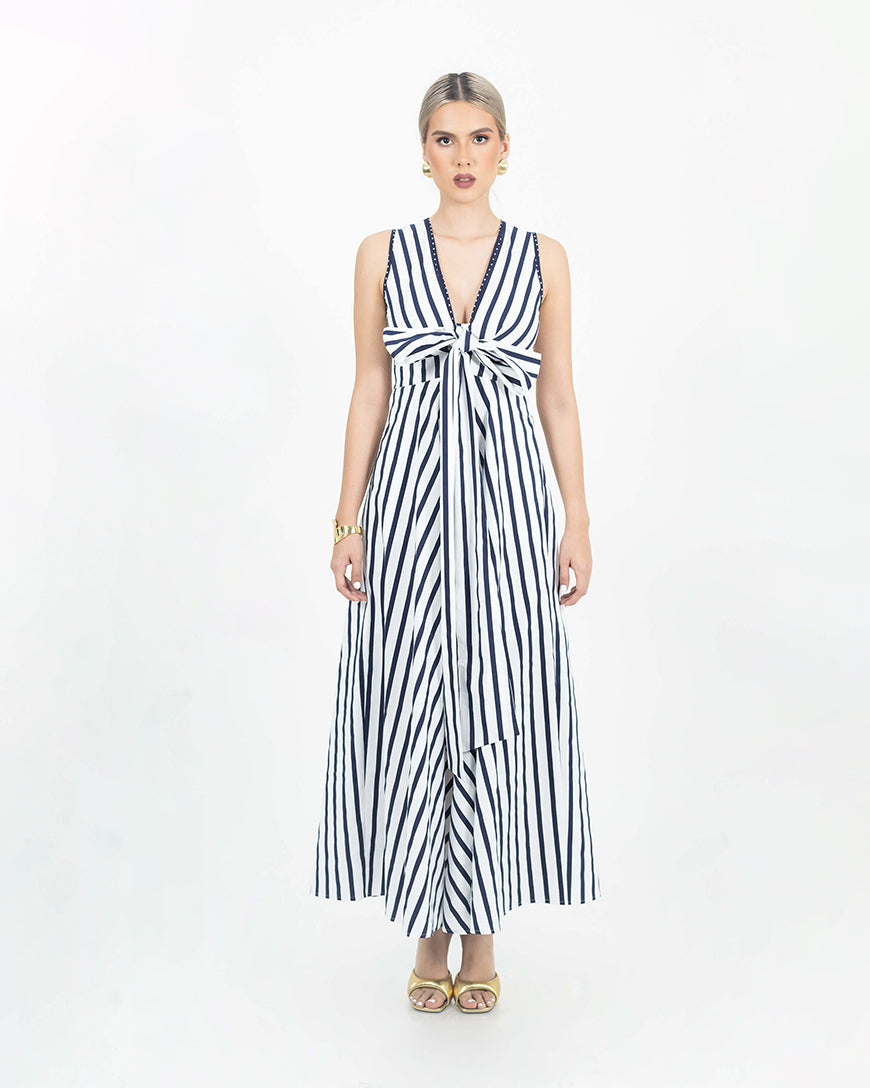 Sleeveless V-Neck Maxi Dress