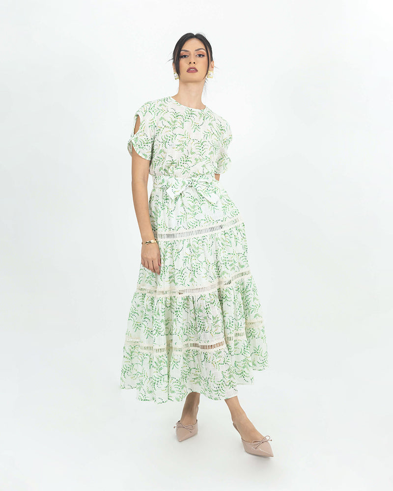 Cotton A-Line Floral Dress