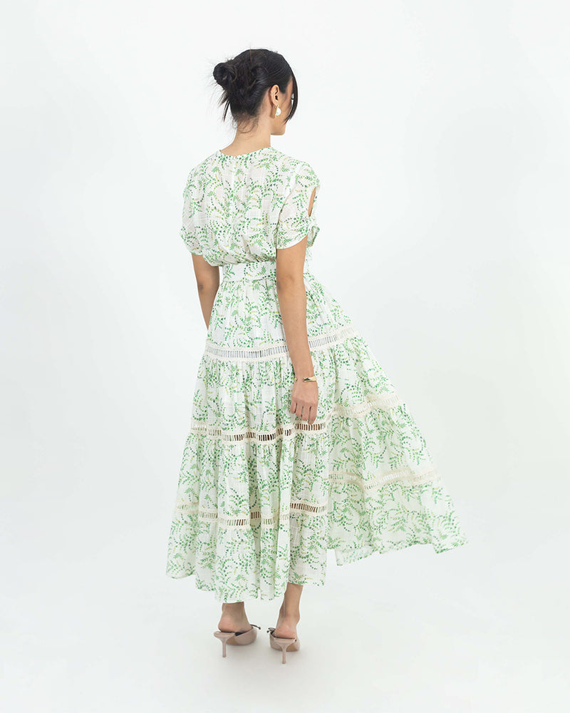Cotton A-Line Floral Dress
