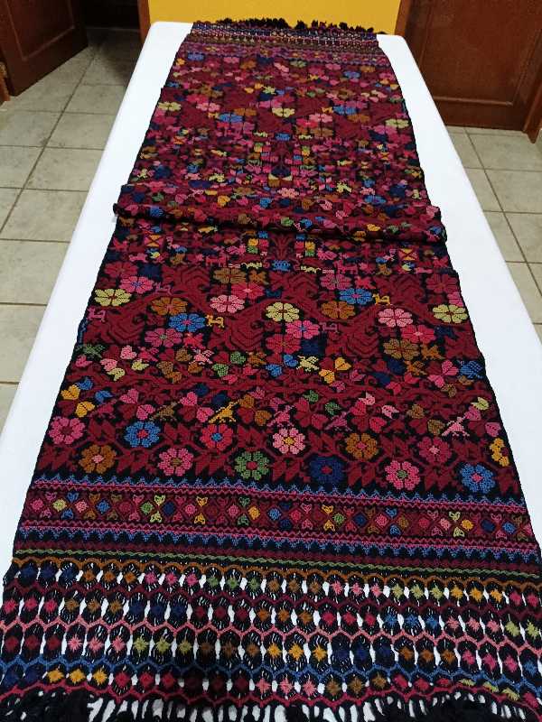 Superfine Handwoven Scarf in Natural Wool and Indigo